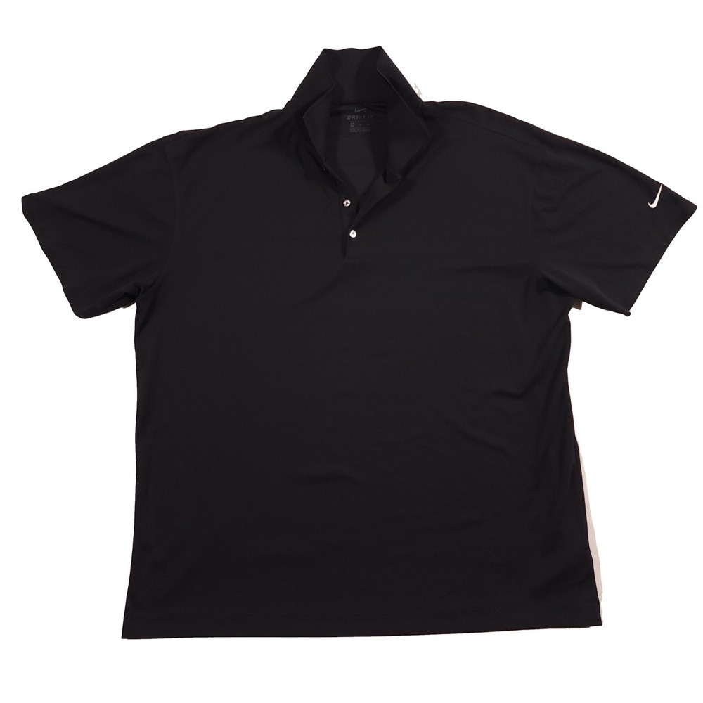 Nike Golf Polo Shirt Mens 3XL Dri-Fit Micro Pique Short-Sleeve Active Black